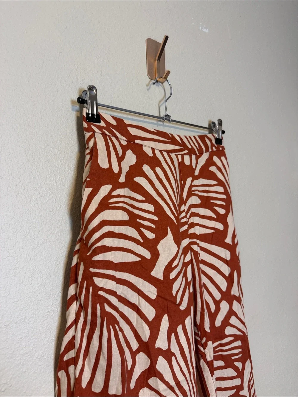 Banana Republic HAYDEN WIDE-LEG LINEN-BLEND PULL-ON PANT Size Small